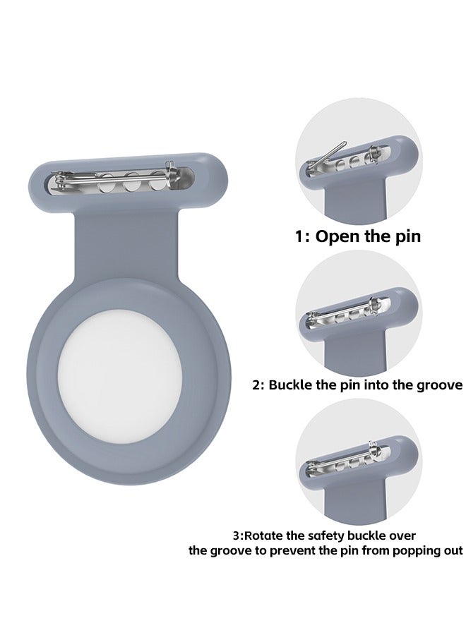 Case Holder for Airtag, Airtag for Kids, Elderly, Pet, Clothing (1 Grey 1 Blue)(not GPS Included) - Image 2